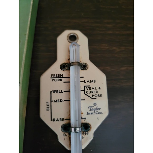 Vintage Taylor Roast Meat Thermometer #5936 w/Box & Instructions - Picture 3 of 6